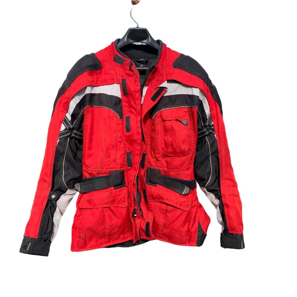 Sliders Motorcycle Jacket XL--All weather Red color